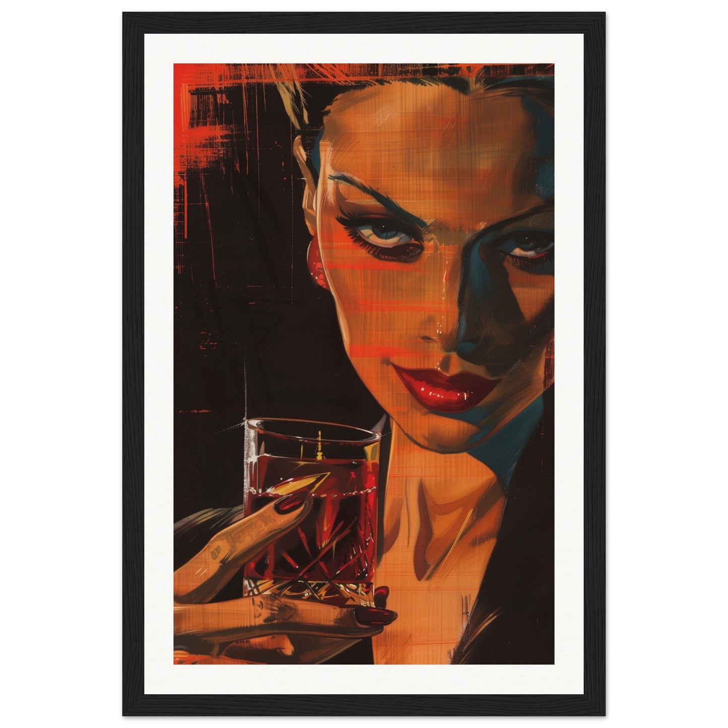 Poster Original Campari ( 30x45-cm-Bois-noir)