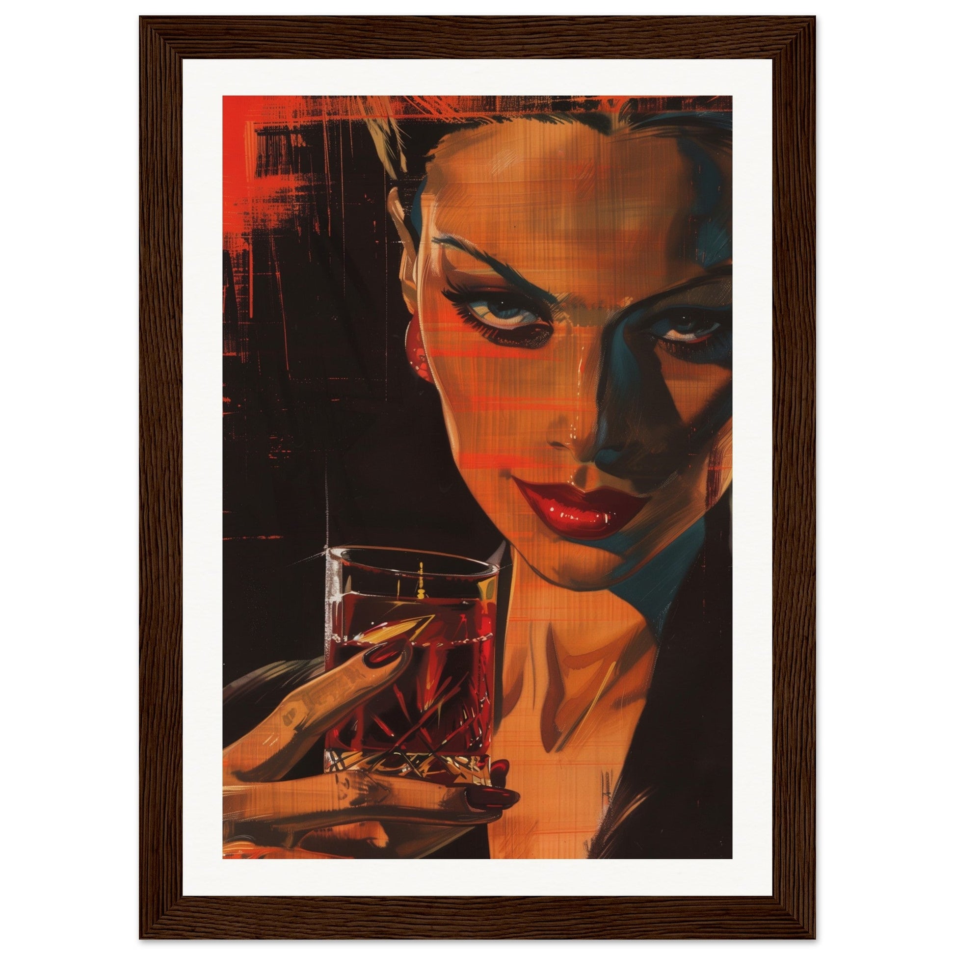 Poster Original Campari ( 21x29.7-cm-Bois-foncé)