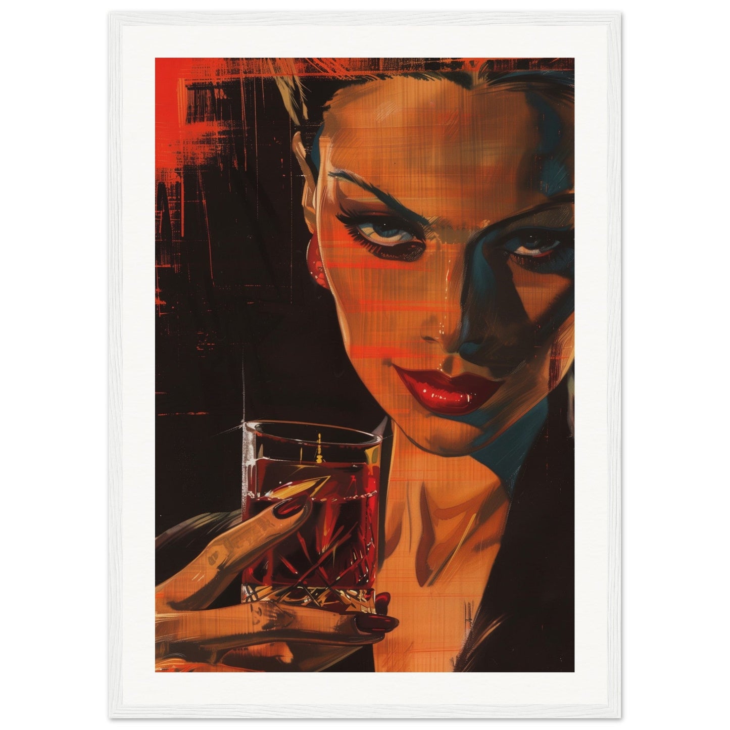 Poster Original Campari ( 50x70-cm-Bois-blanc)