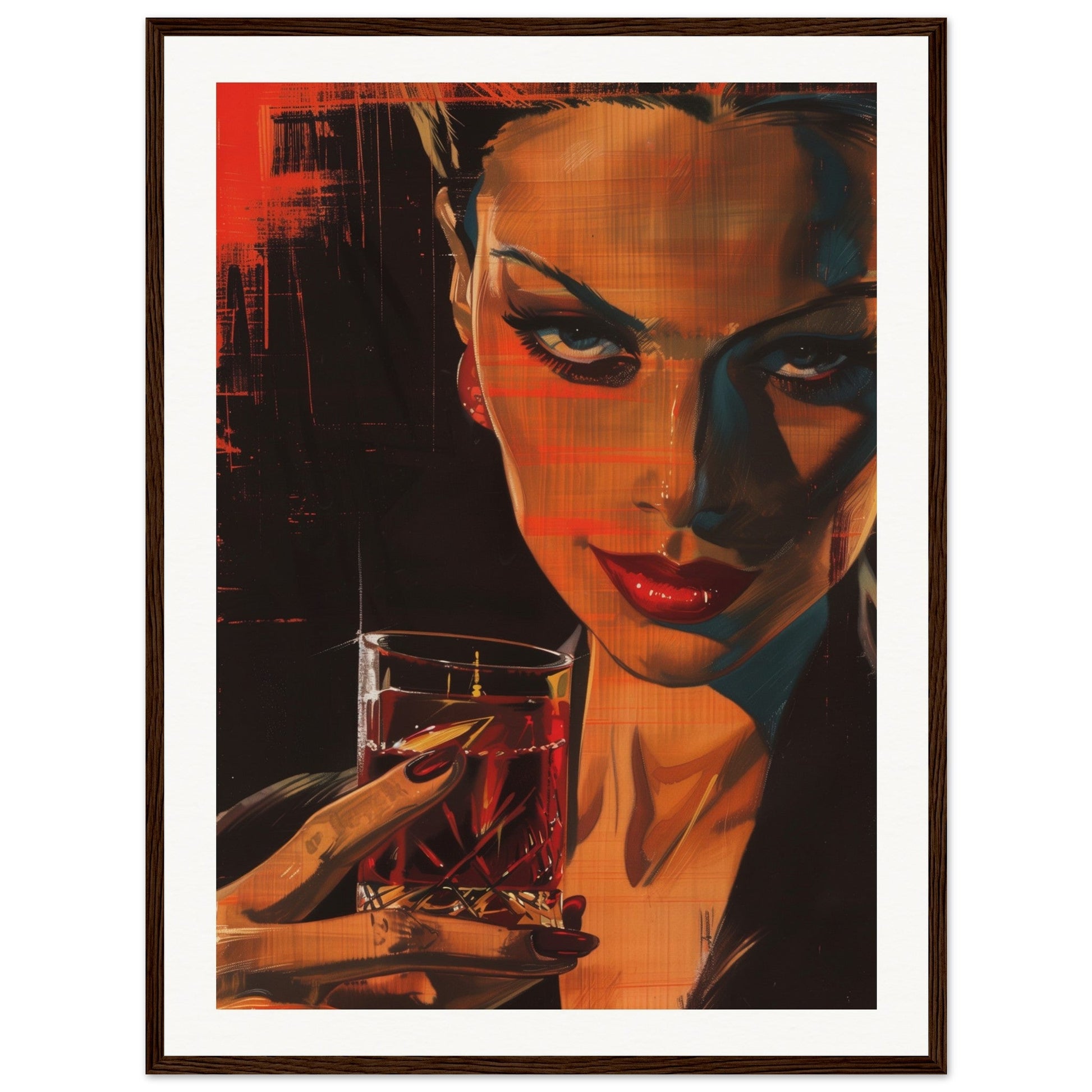 Poster Original Campari ( 60x80-cm-Bois-foncé)