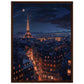 Poster Paris La Nuit ( 45x60-cm-Bois-foncé)