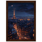 Poster Paris La Nuit ( 21x29.7-cm-Bois-foncé)