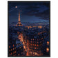 Poster Paris La Nuit ( 45x60-cm-Bois-noir)