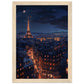 Poster Paris La Nuit ( 21x29.7-cm-Bois-clair)