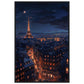 Poster Paris La Nuit ( 60x90-cm-Bois-noir)