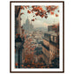 Poster Paris Montmartre ( 60x80-cm-Bois-foncé)