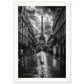 Poster Paris Noir et Blanc ( 70x100-cm-Bois-blanc)