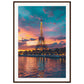 Poster Paris Tour Eiffel ( 70x100-cm-Bois-foncé)