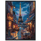 Poster Paris by Night ( 45x60-cm-Bois-noir)