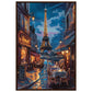 Poster Paris by Night ( 60x90-cm-Bois-foncé)