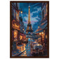 Poster Paris by Night ( 30x45-cm-Bois-foncé)