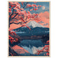 Poster Paysage Japonais ( 60x80-cm-Bois-clair)