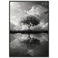 Poster Paysage Noir et Blanc ( 70x100-cm-Bois-noir)