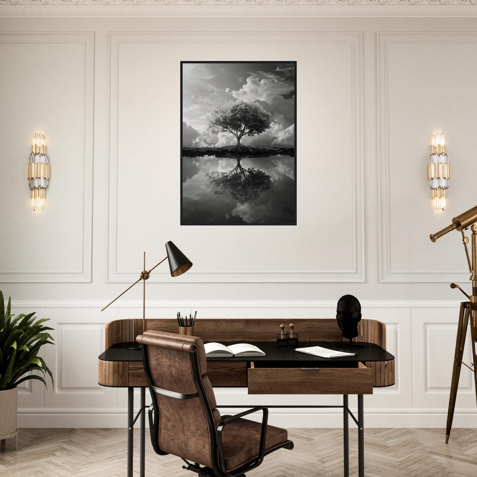 Poster Paysage Noir et Blanc ( )