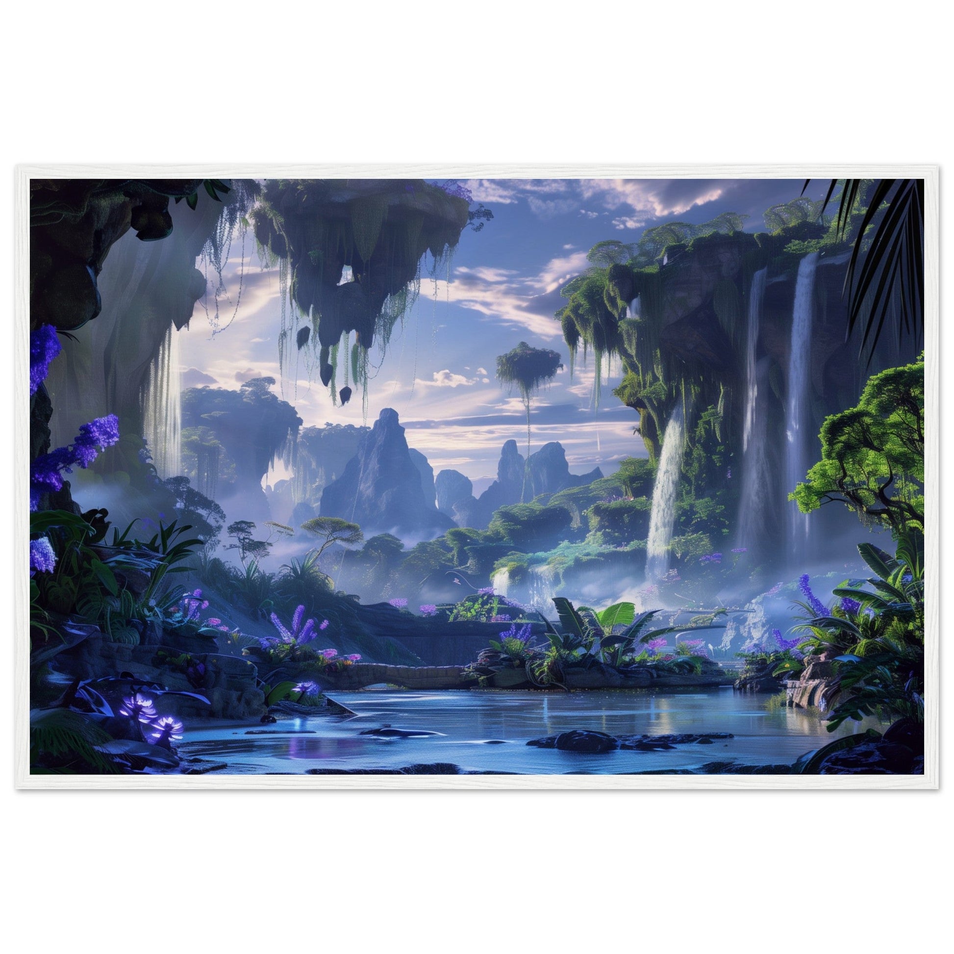 Poster Paysage Panoramique ( 60x90-cm-Bois-blanc)