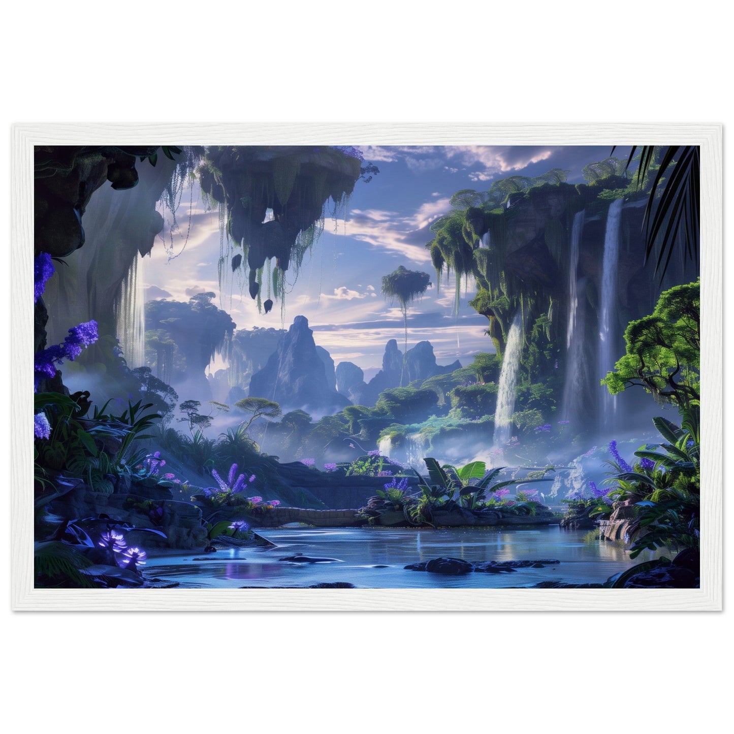 Poster Paysage Panoramique ( 30x45-cm-Bois-blanc)