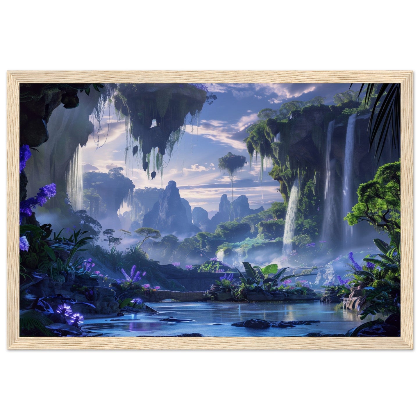 Poster Paysage Panoramique ( 30x45-cm-Bois-clair)