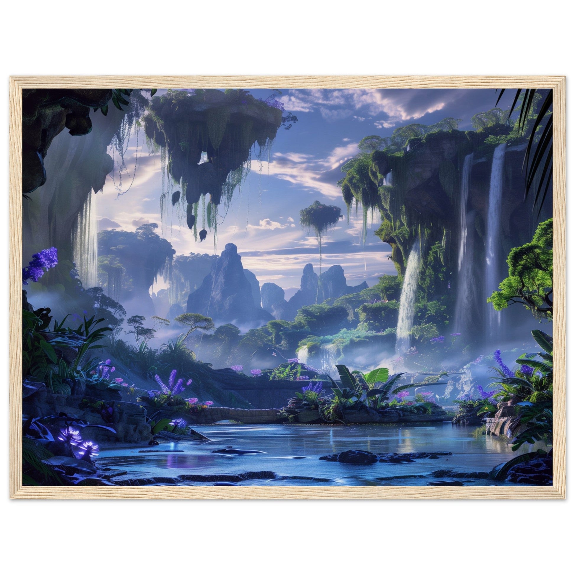 Poster Paysage Panoramique ( 45x60-cm-Bois-clair)