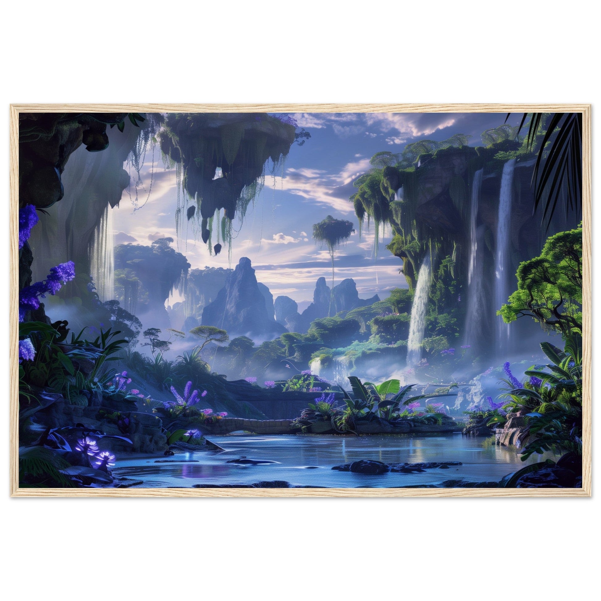 Poster Paysage Panoramique ( 60x90-cm-Bois-clair)