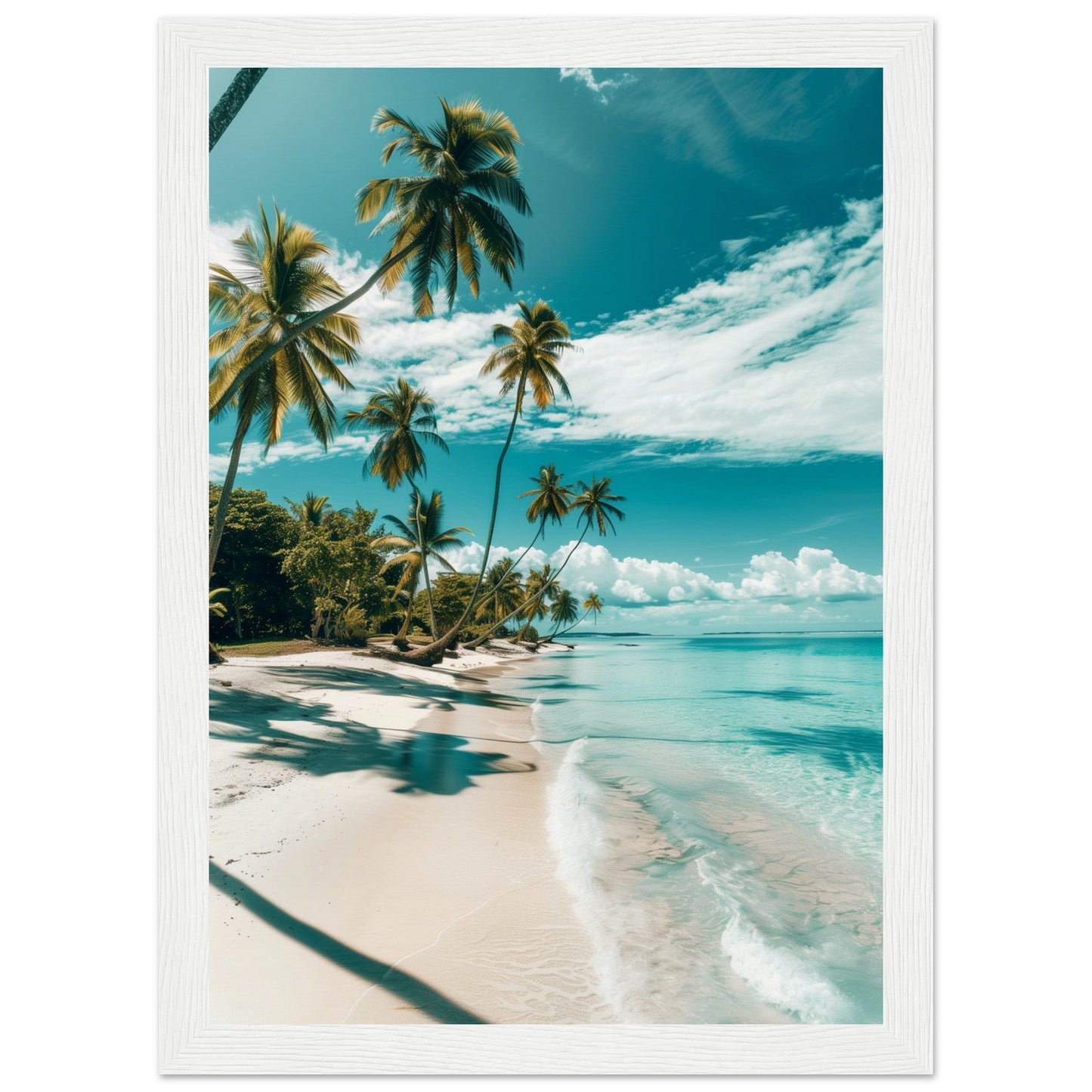 Poster Paysage Plage ( 21x29.7-cm-Bois-blanc)