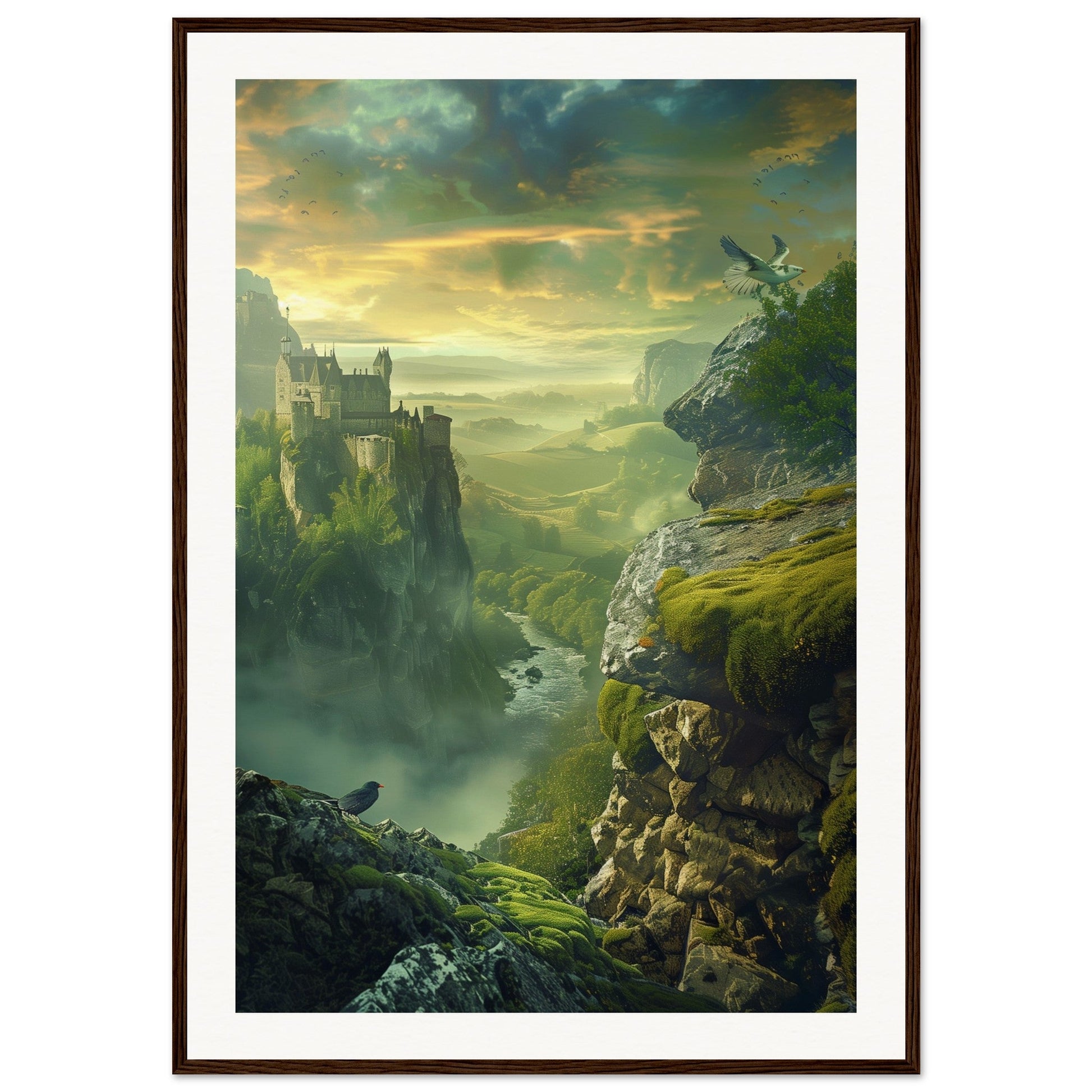 Poster Paysage d'Écosse ( 70x100-cm-Bois-foncé)