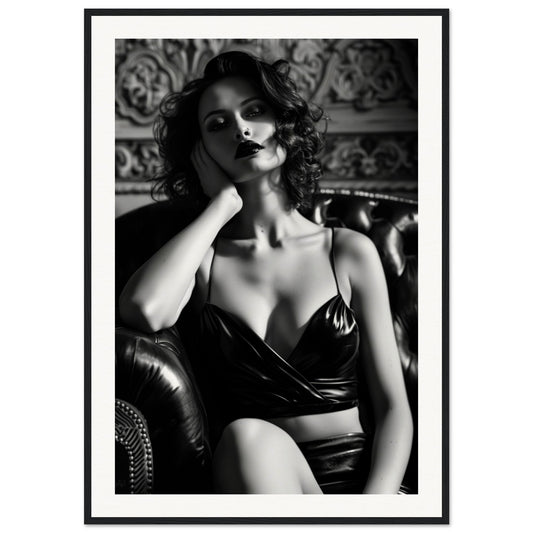 Poster Photo Art Noir et Blanc ( 70x100-cm-Bois-noir)