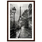 Poster Photo Paris Noir et Blanc ( 30x45-cm-Bois-foncé)