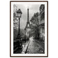 Poster Photo Paris Noir et Blanc ( 60x90-cm-Bois-foncé)