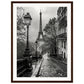 Poster Photo Paris Noir et Blanc ( 45x60-cm-Bois-foncé)