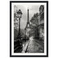 Poster Photo Paris Noir et Blanc ( 30x45-cm-Bois-noir)