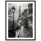 Poster Photo Paris Noir et Blanc ( 45x60-cm-Bois-noir)