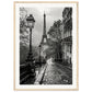 Poster Photo Paris Noir et Blanc ( 50x70-cm-Bois-clair)