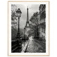 Poster Photo Paris Noir et Blanc ( 60x80-cm-Bois-clair)