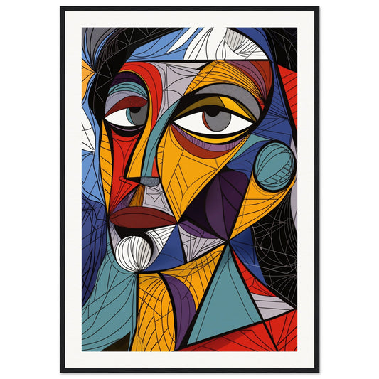 Poster Picasso Art ( 70x100-cm-Bois-noir)