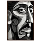 Poster Picasso Noir et Blanc ( 60x90-cm-Bois-foncé)