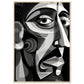 Poster Picasso Noir et Blanc ( 70x100-cm-Bois-clair)