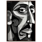 Poster Picasso Noir et Blanc ( 70x100-cm-Bois-foncé)