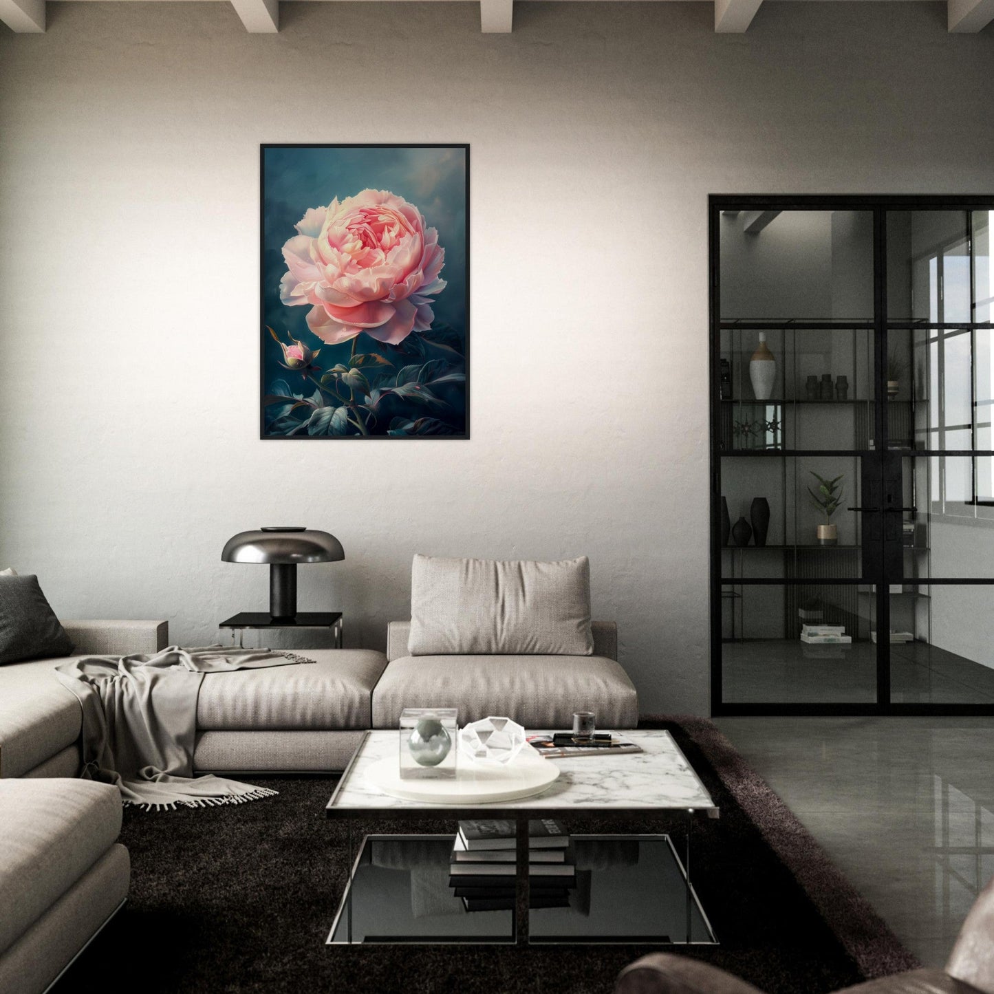 Poster Pivoine Rose ( )