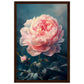 Poster Pivoine Rose ( 30x45-cm-Bois-foncé)