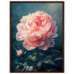 Poster Pivoine Rose ( 45x60-cm-Bois-foncé)