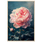 Poster Pivoine Rose ( 60x90-cm-Bois-clair)