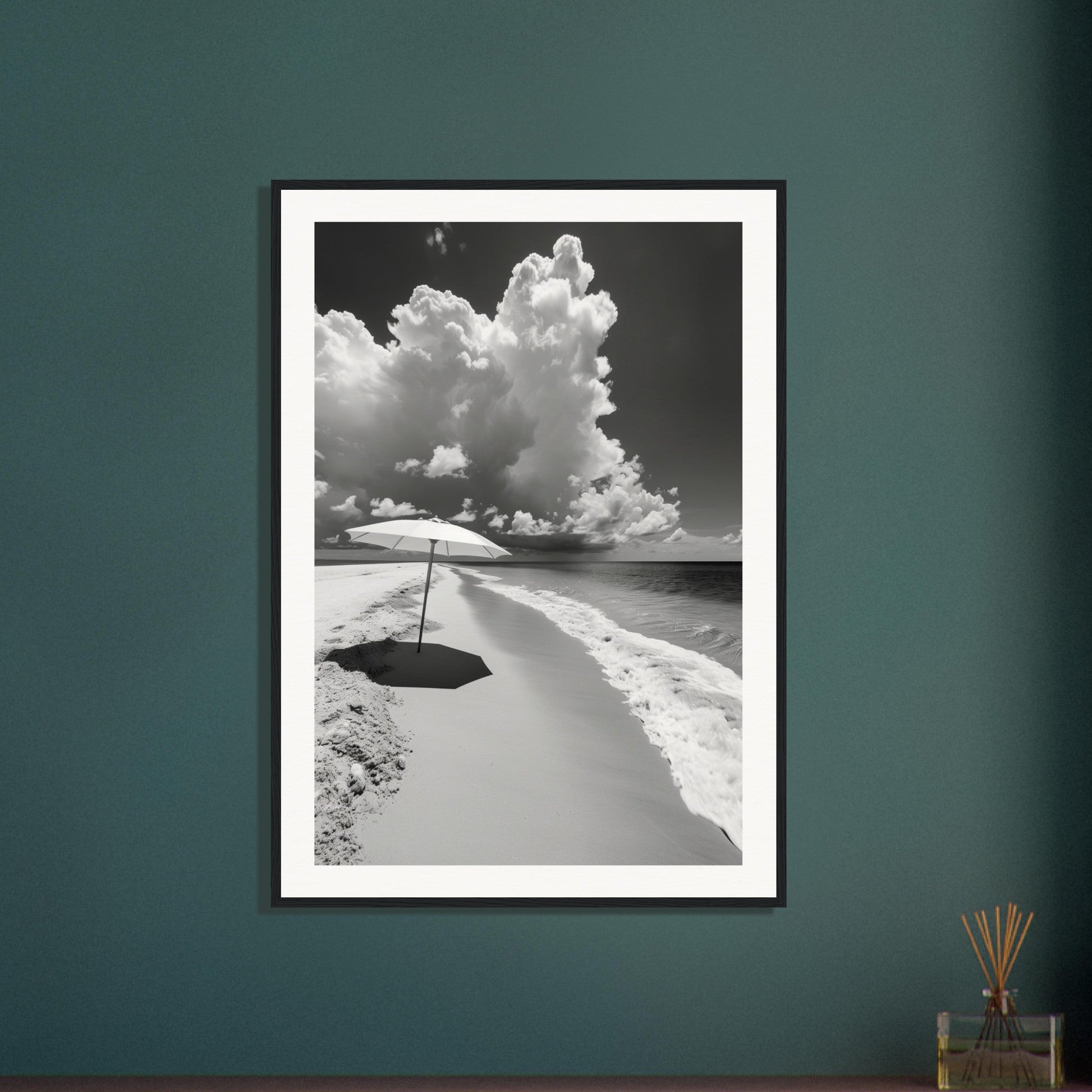 Poster Plage Noir et Blanc ( )