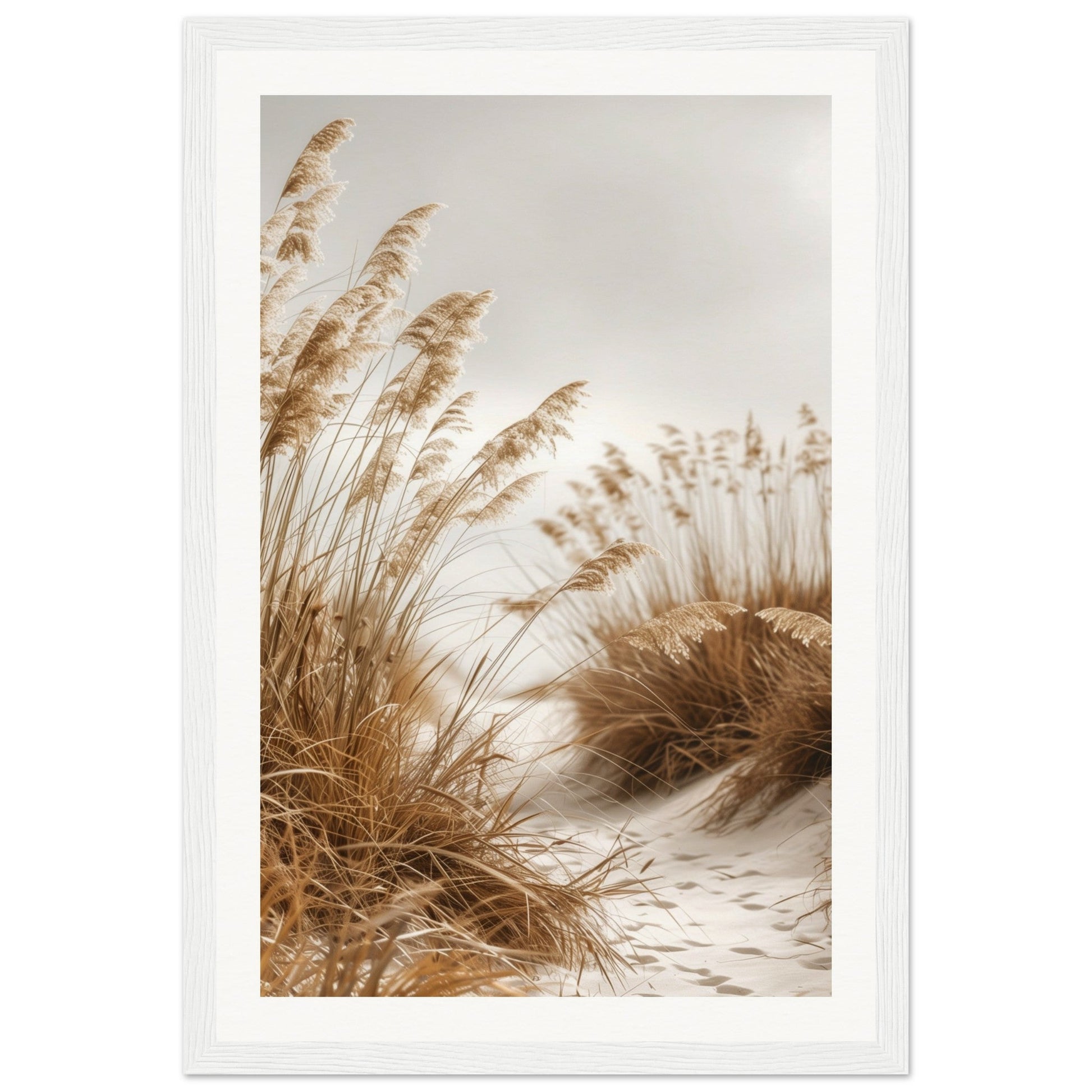 Poster Plage Zen ( 30x45-cm-Bois-blanc)