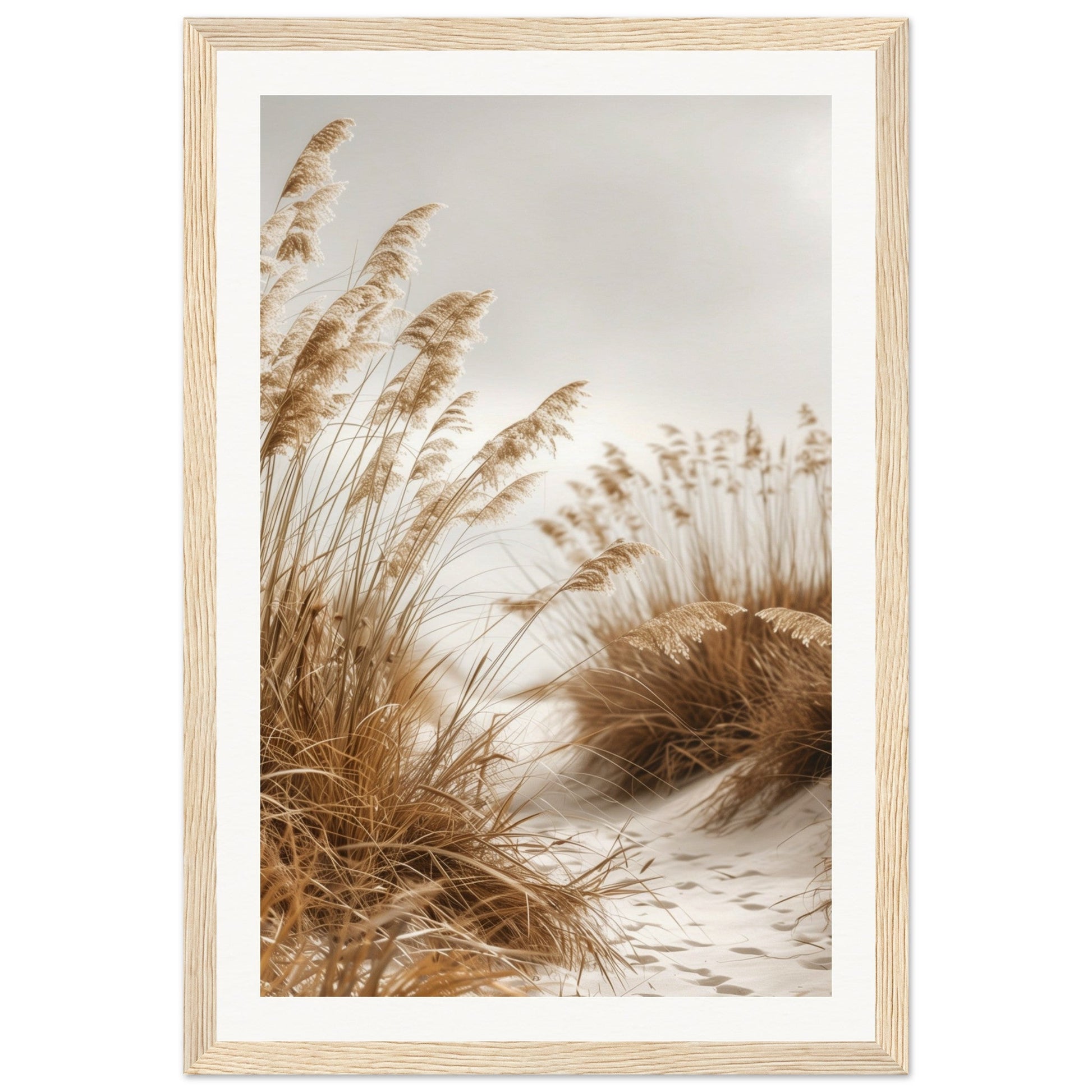 Poster Plage Zen ( 30x45-cm-Bois-clair)