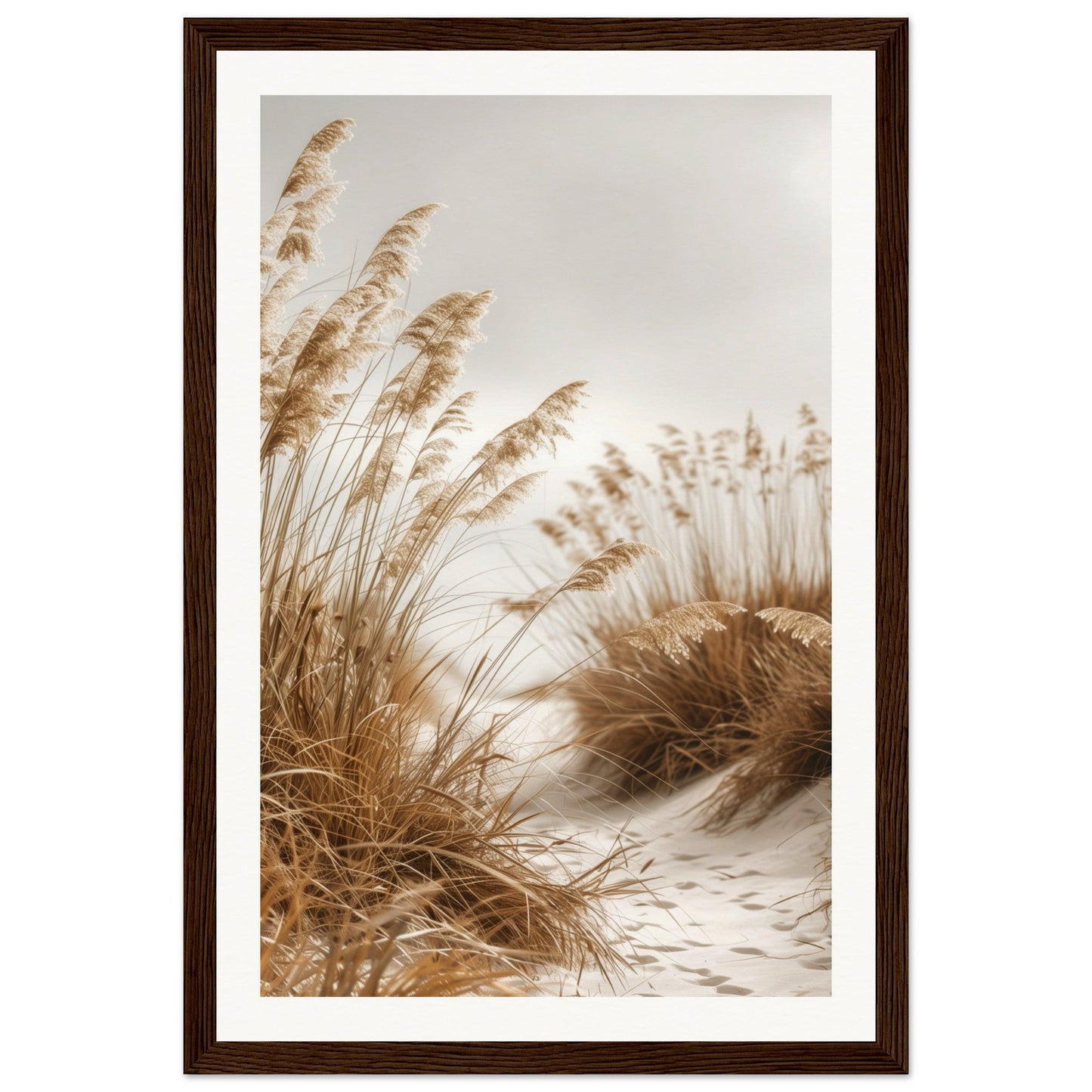 Poster Plage Zen ( 30x45-cm-Bois-foncé)