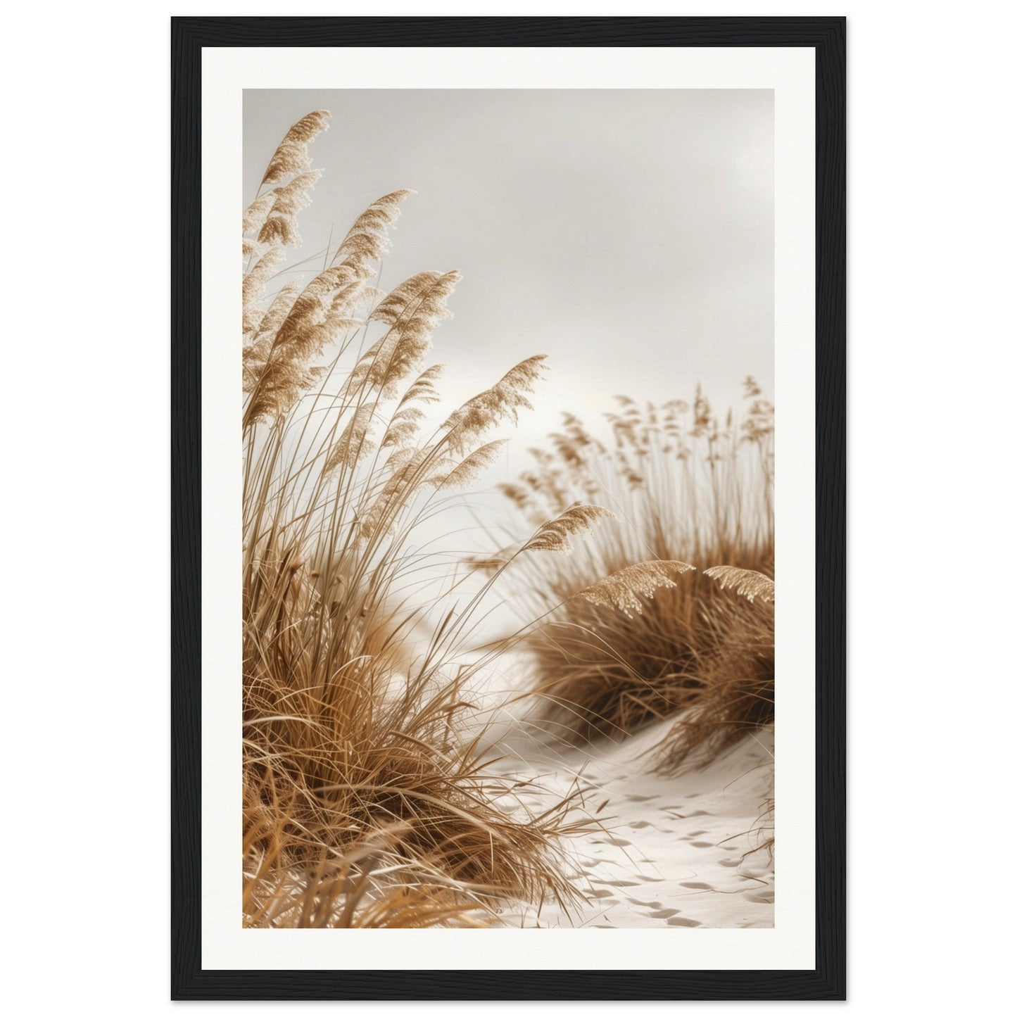 Poster Plage Zen ( 30x45-cm-Bois-noir)