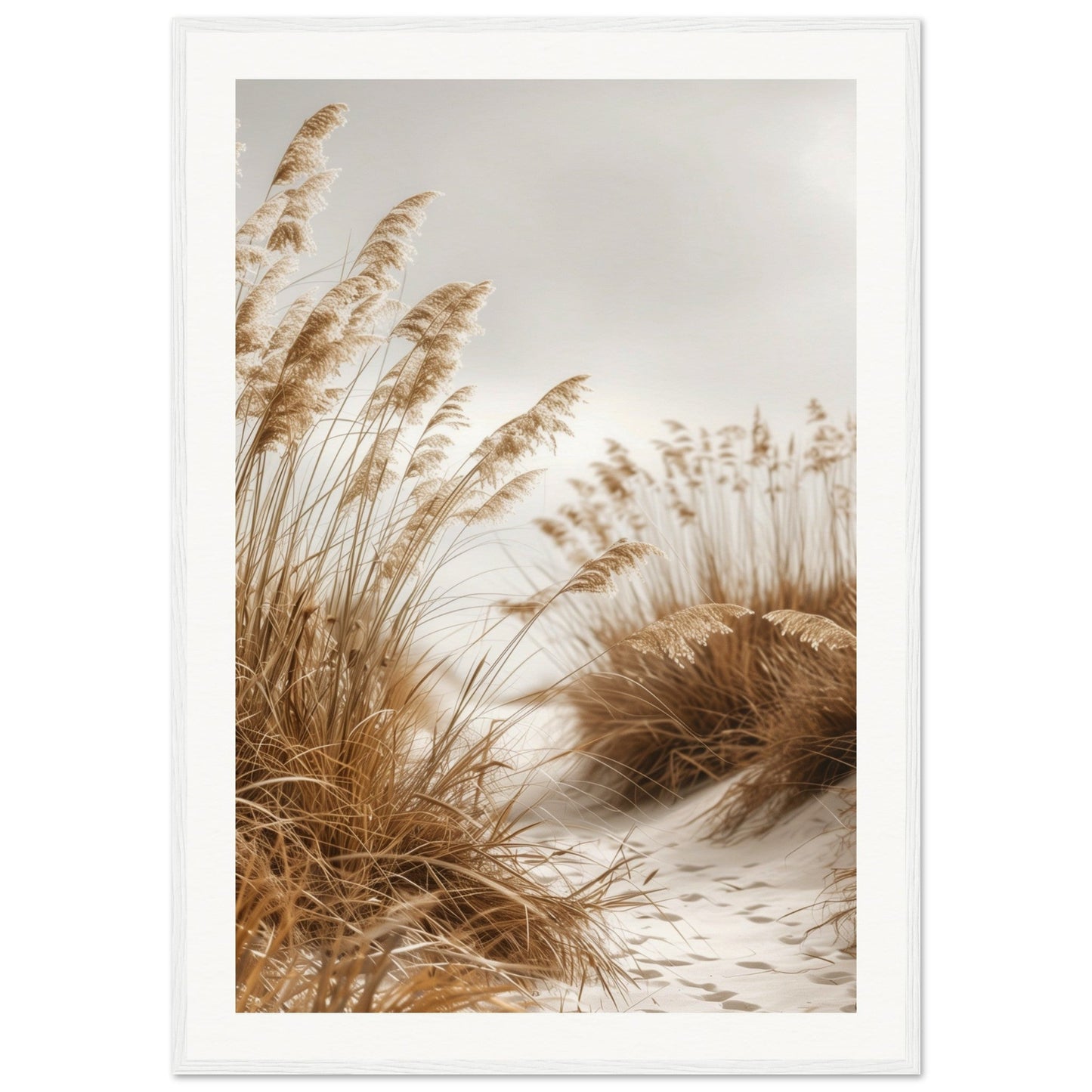 Poster Plage Zen ( 70x100-cm-Bois-blanc)