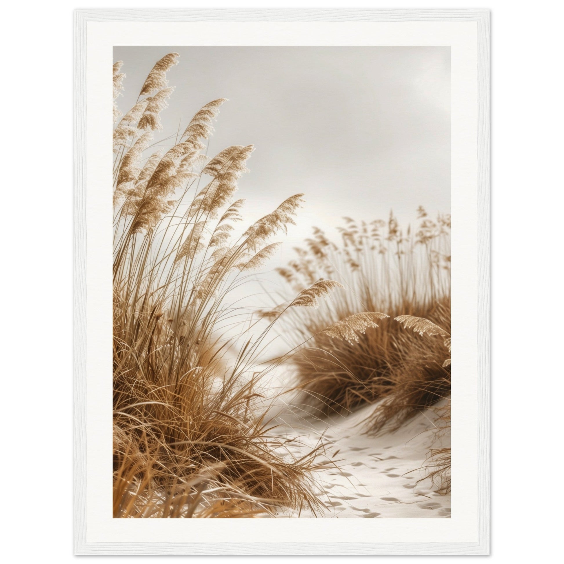 Poster Plage Zen ( 45x60-cm-Bois-blanc)