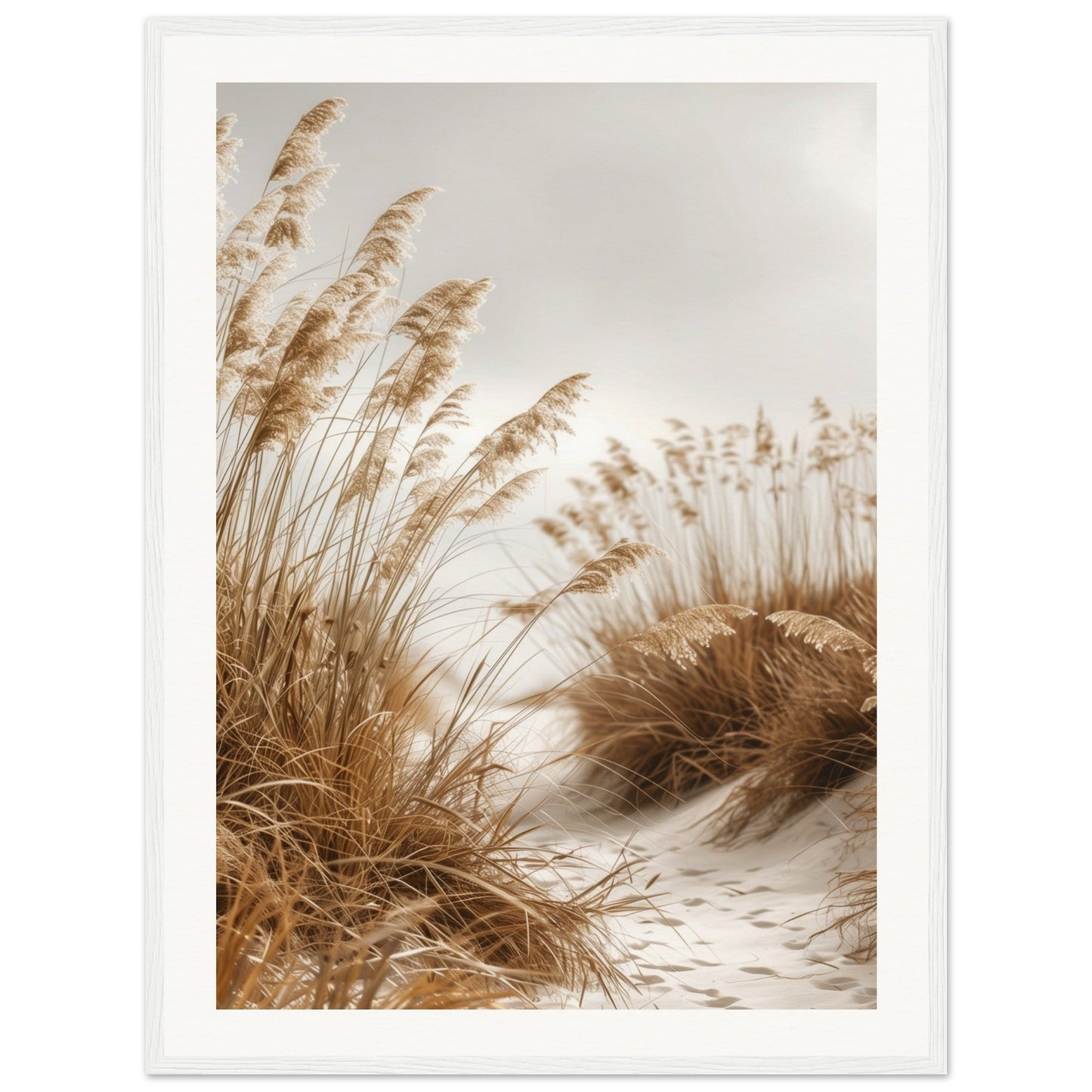 Poster Plage Zen ( 60x80-cm-Bois-blanc)