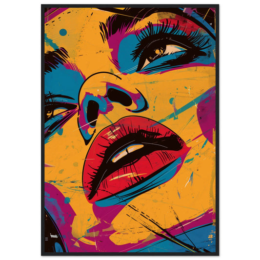 Poster Pop Art Design ( Bois-noir-70x100-cm)